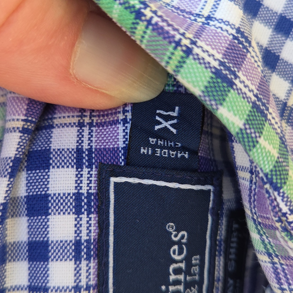 Vineyard Vines plaid Murray men's dress shirt - Picture 7 of 9